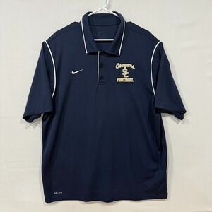 Nike‎ Dri-Fit Polo Shirt Men's XL Navy Cougars Football Team Logo